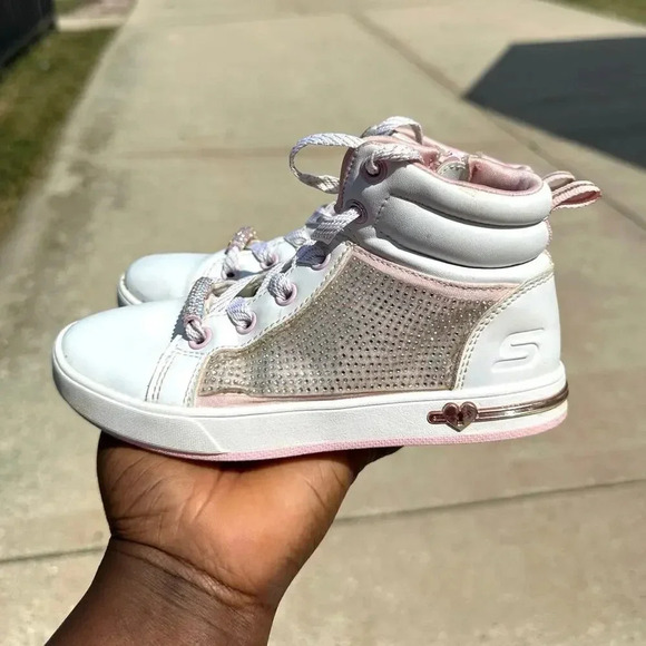 Skechers Shoutouts 2.0 Glitter Steps Girls High Top Sneakers Size 12.5 - Picture 3 of 8